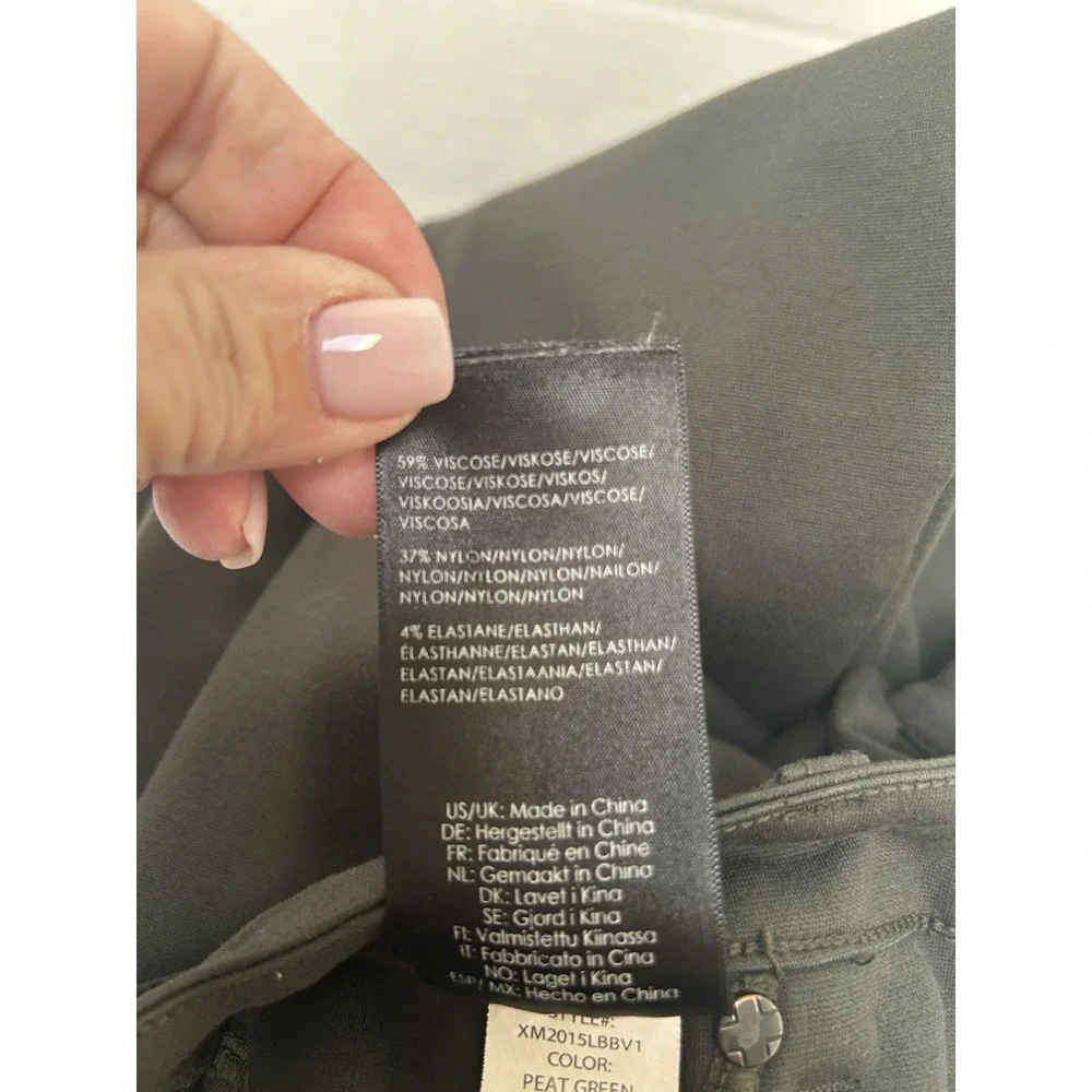 Liverpool Los Angeles Peat Green Skinny Stretch Pant Sz 12/31 Style #XM2015LBBV1